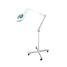 5 Diopter (2.25X) LED Magnifying Lamp with Rolling Floor Stand – 5-inch Glass Lens (Removable), SKU MG16324121, three quarter front view