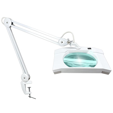3 Diopter (1.75X) LED Magnifying Lamp with Clamp - Rectangle Head, SKU MG16302111, three quarter front view
