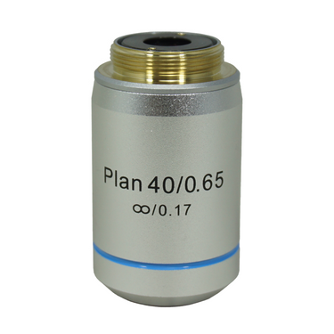 Objective Working Distance 0.6mm 40X Infinity Plan Achromatic Objective, SKU BM04043532, three quarter front view