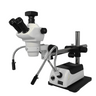8X-50X Widefield Zoom Stereo Microscope, Trinocular, Single Arm Boom Stand + Halogen Fiber Optic Illuminator + 3M CMOS Digital Camera, SKU SZ02030442, three quarter front view