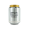 Objective Working Distance 3mm 100X Infinity Long Working Distance Plan Achromatic Dark Field Metallurgical Objective, SKU DF05163831, three quarter front view