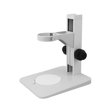 Microscope Track Stand, 76mm Fine Focus Rack, 300mm Track Length, SKU ST04040201, three quarter front view