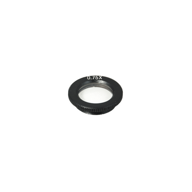 0.75X Semi-Plan Achromatic Microscope Objective Lens Working Distance 134mm, SKU MZ02014311, three quarter front view