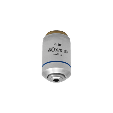 40X Infinity-Corrected Long Working Distance Plan Achromatic Microscope Objective Lens Working Distance 2.1mm, SKU BM13063531, three quarter front view