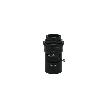 0.7-5X Zoom Ratio 1:7.1 Objective Working Distance 100mm 0.7-5X Video Zoom Body, SKU MZ19031201, three quarter front view