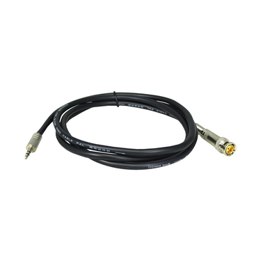 3.5mm Male TRS to BNC Male Cable (1.5 meter, 5 feet), SKU EC02515802, three quarter front view