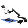 7-45X LED Light Flexible Arm Binocular Zoom Stereo Microscope, SKU SZ02010622, three quarter front view