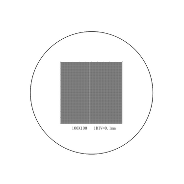10x10mm/100x100 Net Grid Net Grid Reticle ( Dia. 20mm), SKU RT20105124, three quarter front view