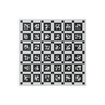 Manufacturing Precision ±10μm Glass Checkerboard Calibration Target compatible with Aprilgrid (300x300mm 6x6), SKU CT20090101, three quarter front view