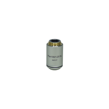 Objective Working Distance 0.12mm 100X Infinity Plan Achromatic Objective (Oil), SKU Nexcope-NE610-Objective-100-Oil-A, three quarter front view