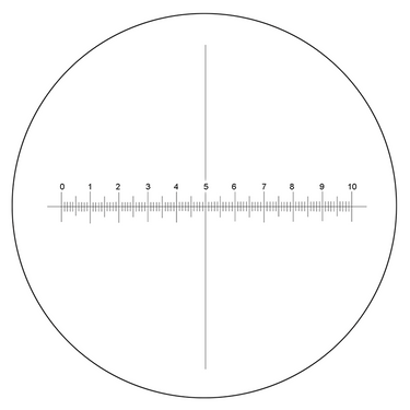 WF 10X Widefield Microscope Eyepiece with Reticle, X-Axis Crosshair, High Eyepoint, 30mm, FOV 22mm, 10mm/100 Div (One)