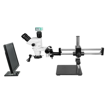 2.0 Megapixels 6.7-45X CMOS LED Light Dual Arm Stand Trinocular Zoom Stereo Microscope SZ02060533