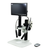 0.58-7X 2.0 Megapixels CMOS LED Light Track Stand Video Zoom Microscope, SKU MZ02130205, three quarter front view