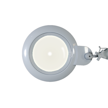 3 & 5 Diopter LED Magnifying Lamp with Clamp – 2 Interchangeable 7-inch Glass Lenses