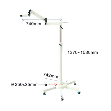 Vertical Post Height 1370-1530mm 5/8″Surgical Pneumatic Arm Floor Stand ST07071302