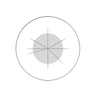 Concentric Circles Reticle ( Dia. 15mm), SKU RT20112112, three quarter front view