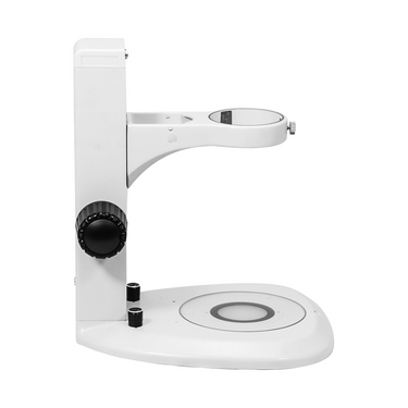 Microscope Track Stand, 76mm Coarse Focus Rack, LED Ring Light, LED Light Base, Fan-Shape (Dimmable)