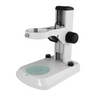 Microscope Track Stand, 76mm Coarse Focus Rack, 240mm Track Length, Top and Bottom LED Light (Dimmable), SKU ST04030101, three quarter front view