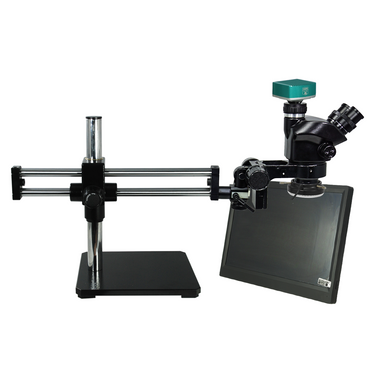 2.0 Megapixels 7-50X CMOS LED Light ESD Safe Dual Arm Stand ESD Trinocular Zoom Stereo Microscope SZ02090555
