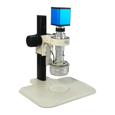0.65-4.5X Industrial Inspection 3D Video Microscope + HDMI Digital Camera, Track Stand