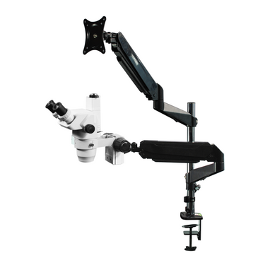 6.7-45X Dual Pnenmatic Arm Trinocular Zoom Stereo Microscope SZ02020734