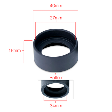 34mm Rubber Eye Cups, Microscope Eye Guards, Foldable (Pair)