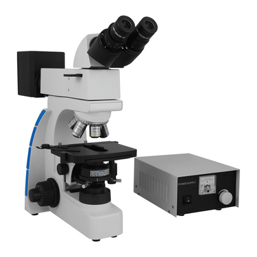 100X-800X Metallurgical Microscope, Binocular, Dual Halogen Light, Bright Field + Polarizing Kit
