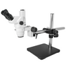 6.5X-45X Super Widefield Zoom Stereo Microscope, Trinocular, Single Arm Boom Stand, SKU SZ02020471, three quarter front view