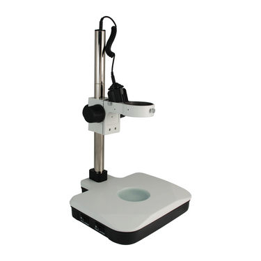 Microscope Post Stand, 76mm Coarse Focus Rack, Top and Bottom Halogen Light