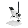 7-45X Post Stand Fluorescence Light Binocular Zoom Stereo Microscope, SKU SZ02010222, three quarter front view