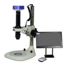 0.58-7X 8 Megapixels CMOS Post Stand LED Dual Illuminated Light  Video Zoom Microscope, SKU MZ02130112, three quarter front view