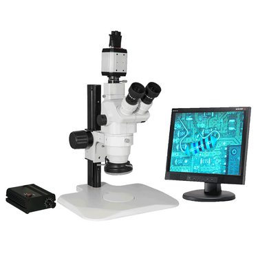 2.0 Megapixels 6.7-45X CMOS LED Light Track Stand Trinocular Zoom Stereo Microscope SZ02020037