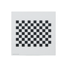 Manufacturing Precision ±10μm Glass Checkerboard Calibration Target (150x150mm 12x9), SKU CT20020103, three quarter front view