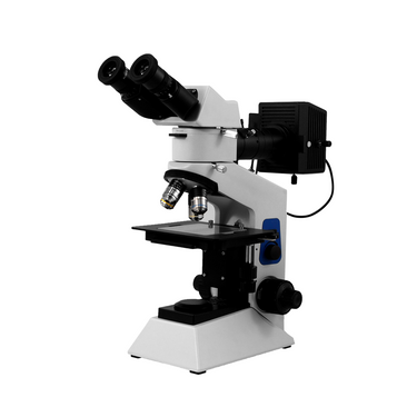 50X-1000X Metallurgical Microscope, Binocular, Halogen Light, Bright Field, SKU MT05070203, three quarter front view