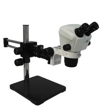 7X-45X Widefield Zoom Stereo Microscope, Binocular, Double Arm Boom Stand (Adjustable Eyepiece)