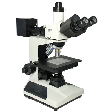 50X-600X Metallurgical Microscope, Trinocular, Halogen Light + Polarizing Kit