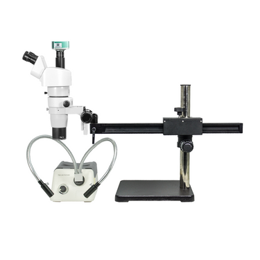 2.0 Megapixels 8-80X CMOS Ball Bearing Boom Stand Halogen Light Trinocular Parallel Zoom Stereo Microscope PZ02080276