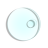 3 Diopter Glass Lens for Magnifying Lamps with 8 Diopter Spot - Lens Only, No Rim, SKU MG02303192, three quarter front view