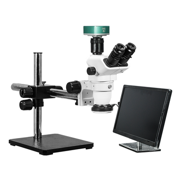 2.0 Megapixels 6.7-45X CMOS LED Light Boom Stand Trinocular Zoom Stereo Microscope SZ02060433
