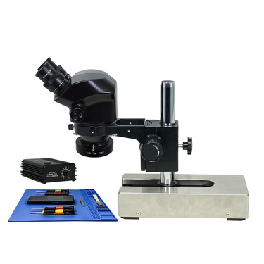 7-50X ESD Safe UV FREE LED Light Gliding Base Stand ESD Binocular Zoom Stereo Microscope SZ02090224