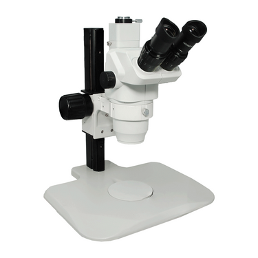 6.5X-45X Super Widefield Zoom Stereo Microscope, Trinocular, Track Stand (Track Length 325mm)