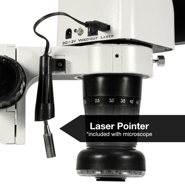 LED Video Microscope, LCD 10 in. Monitor, Industrial Inspection, Track Stand