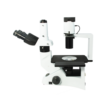 40X-400X Inverted Compound Laboratory Microscope, Trinocular, Halogen Light, Abbe Condenser