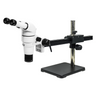 8-65X Ball Bearing Boom Stand Binocular Parallel Zoom Stereo Microscope, SKU PZ02140121, three quarter front view