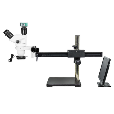 2.0 Megapixels 6.7-45X CMOS LED Light Ball Bearing Boom Stand Trinocular Zoom Stereo Microscope SZ02061433