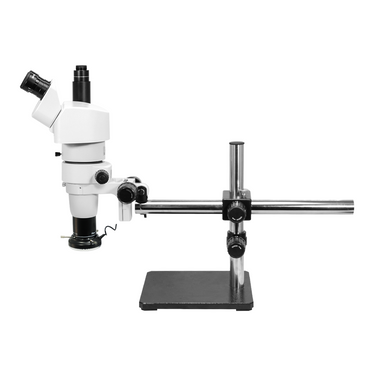 8-50X LED Light Boom Stand Trinocular Parallel Zoom Stereo Microscope PZ02040451