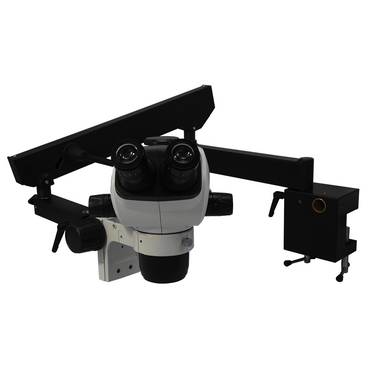 6.6X-51X WF Binocular Zoom Stereo Microscope + Articulating Flexible Arm
