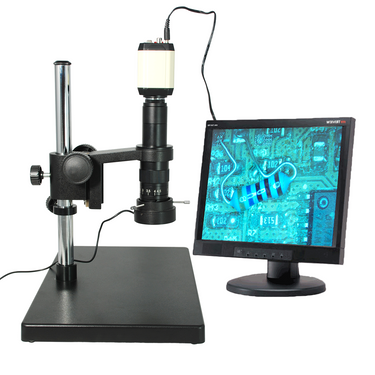 0.35X-2.25X LED Industrial Inspection Video Zoom Microscope, Post Stand + VGA Digital Camera