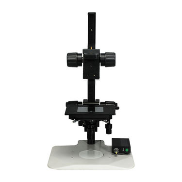 Microscope Track Stand, 39mm Coarse Focus Rack with Fine Focus XY Stage, LED Light
