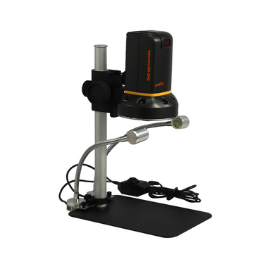 Vitiny 12X-132X Digital Microscope, LED Light, 2.0 MP USB 2.0 HDMI, Post Stand